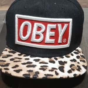 Obey leopard print hat